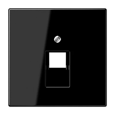  артикул LS969-1UASW-EPUAE8UPOK5 название Розетка компьютерная 1-ая кат.5е, RJ-45 (интернет), цвет Черный, LS990, Jung