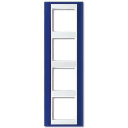  артикул AP584BLWW название Рамка 4-ая (четверная), цвет Синий/Белый, A plus, Jung