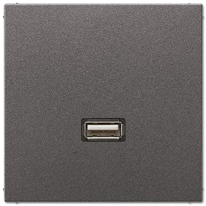  артикул MAAL1122AN название Розетка USB 1-ая (разъем), цвет Антрацит, LS990, Jung
