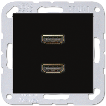  артикул MAA1133SW название Розетка HDMI 2-ая (разъем), цвет Черный, A500, Jung