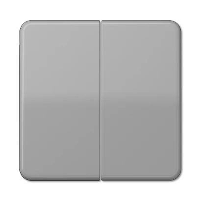  артикул CD595GR-509U название Выключатель 2-клавишный проходной (с двух мест), цвет Серый, CD 500/CD plus, Jung