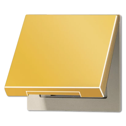  артикул LS990KLGGO-A1520-551WU название Розетка 1-ая электрическая , с заземлением, крышкой IР44, влагозащищенная, цвет Золото (металл), LS990, Jung