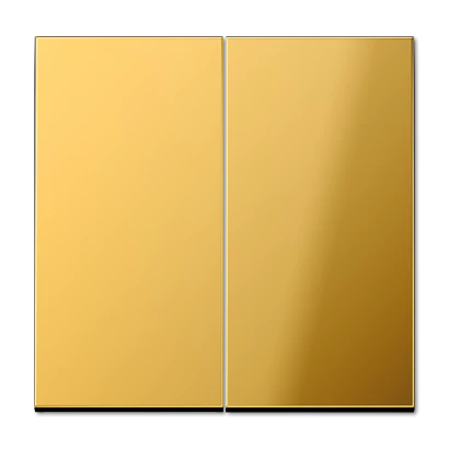  артикул GO2995-509U название Выключатель 2-клавишный проходной (с двух мест), цвет Имитация золота (металл), LS990, Jung