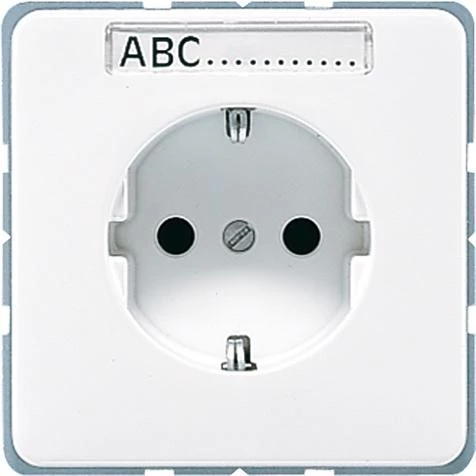  артикул CD520NAWW название Розетка 1-ая электрическая , с заземлением (безвинтовой зажим), цвет Белый, CD 500/CD plus, Jung