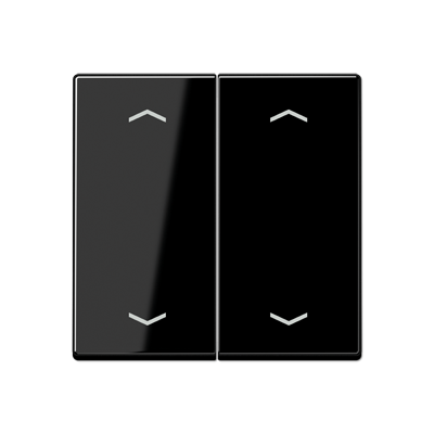  артикул A595MPSW название JUNG А 500 Черный Клавиша для двойной кнопки BCU нейтрал.положения с символами