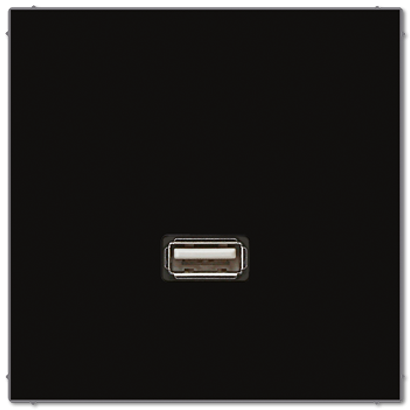  артикул MALS1122SW название Розетка USB 1-ая (разъем), цвет Черный, LS990, Jung