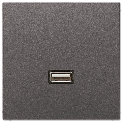  артикул MAAL1122AN название Розетка USB 1-ая (разъем), цвет Антрацит, LS990, Jung